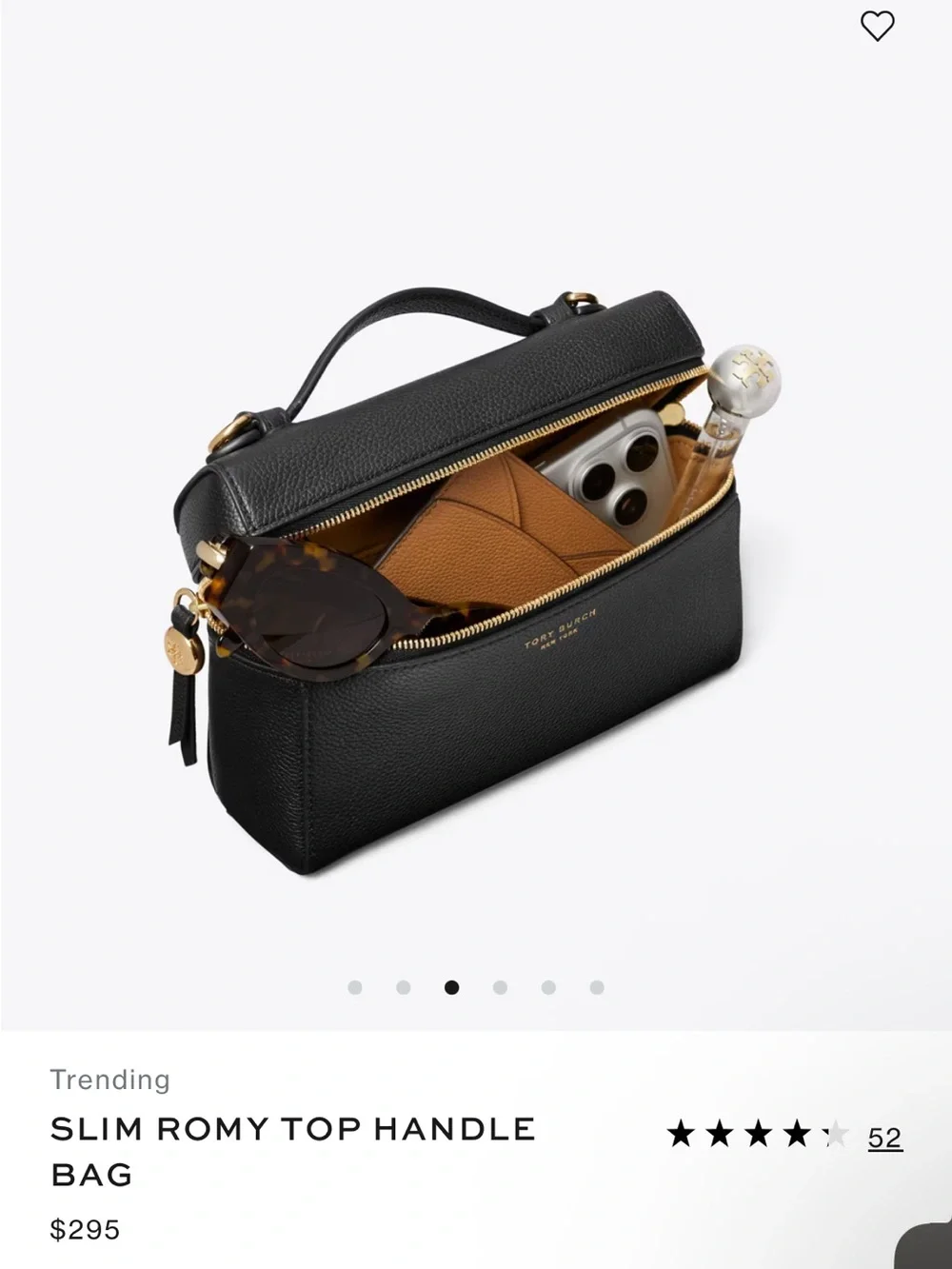 TORY BURCH SLIM ROMY TOP HANDLE
BAG in Black Leather Crossbody Bag like new - Picture 16 of 16